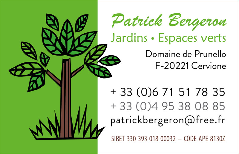 Patrick Bergeron, jardinier, Cervione, Corse